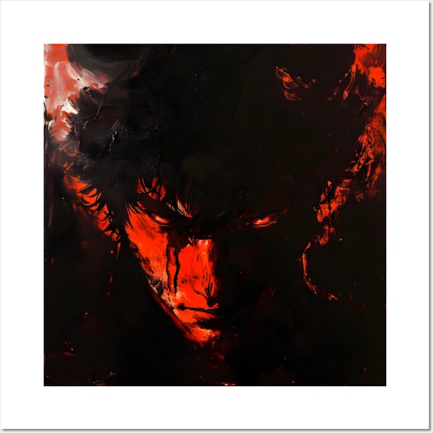 Soul-Shaking Despair: Unleashing Devilman CryBaby's Dark Fantasy Wall Art by insaneLEDP